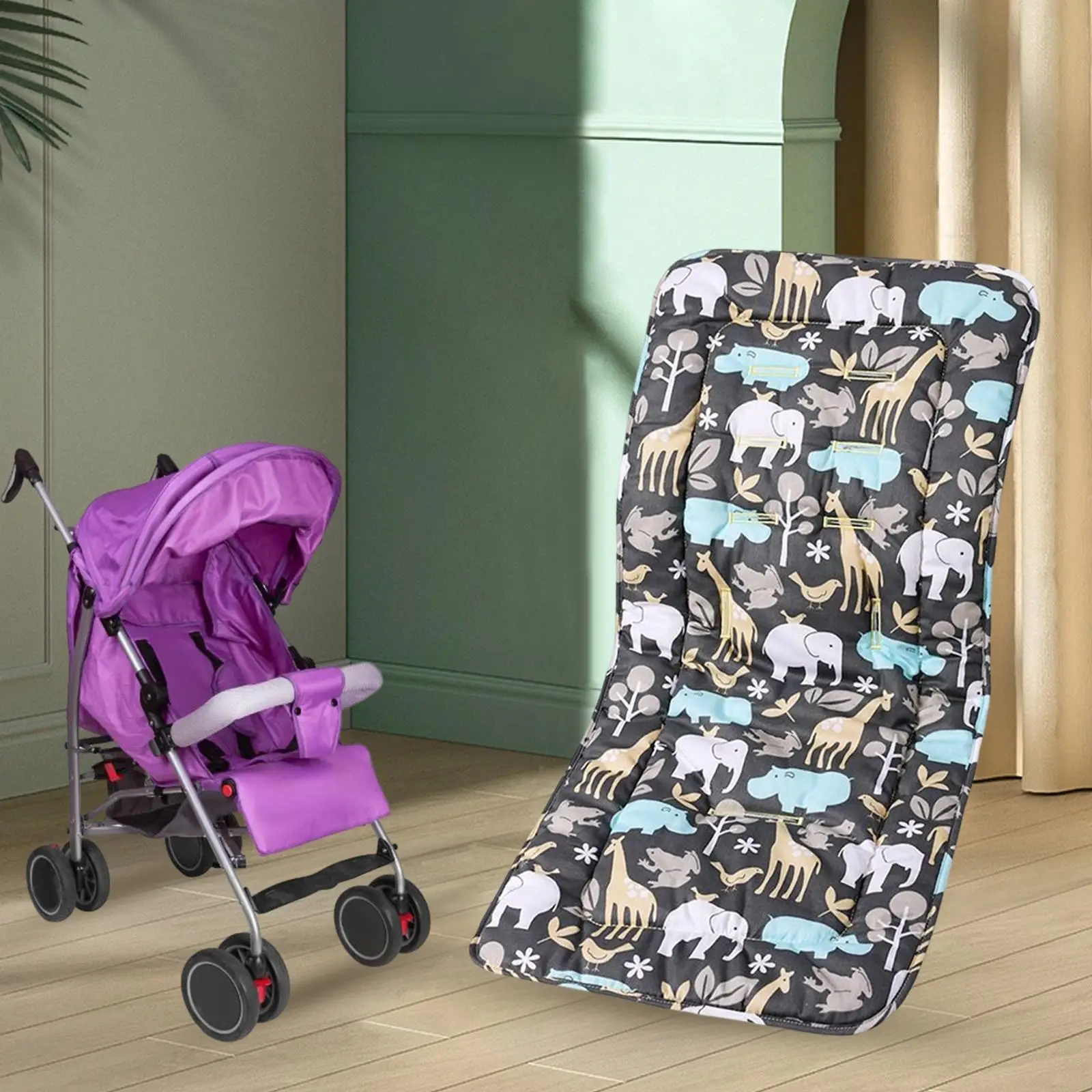 Universal Stroller Cushion Non Slip Cushion Trolley Mattress for Pushchair Accessory