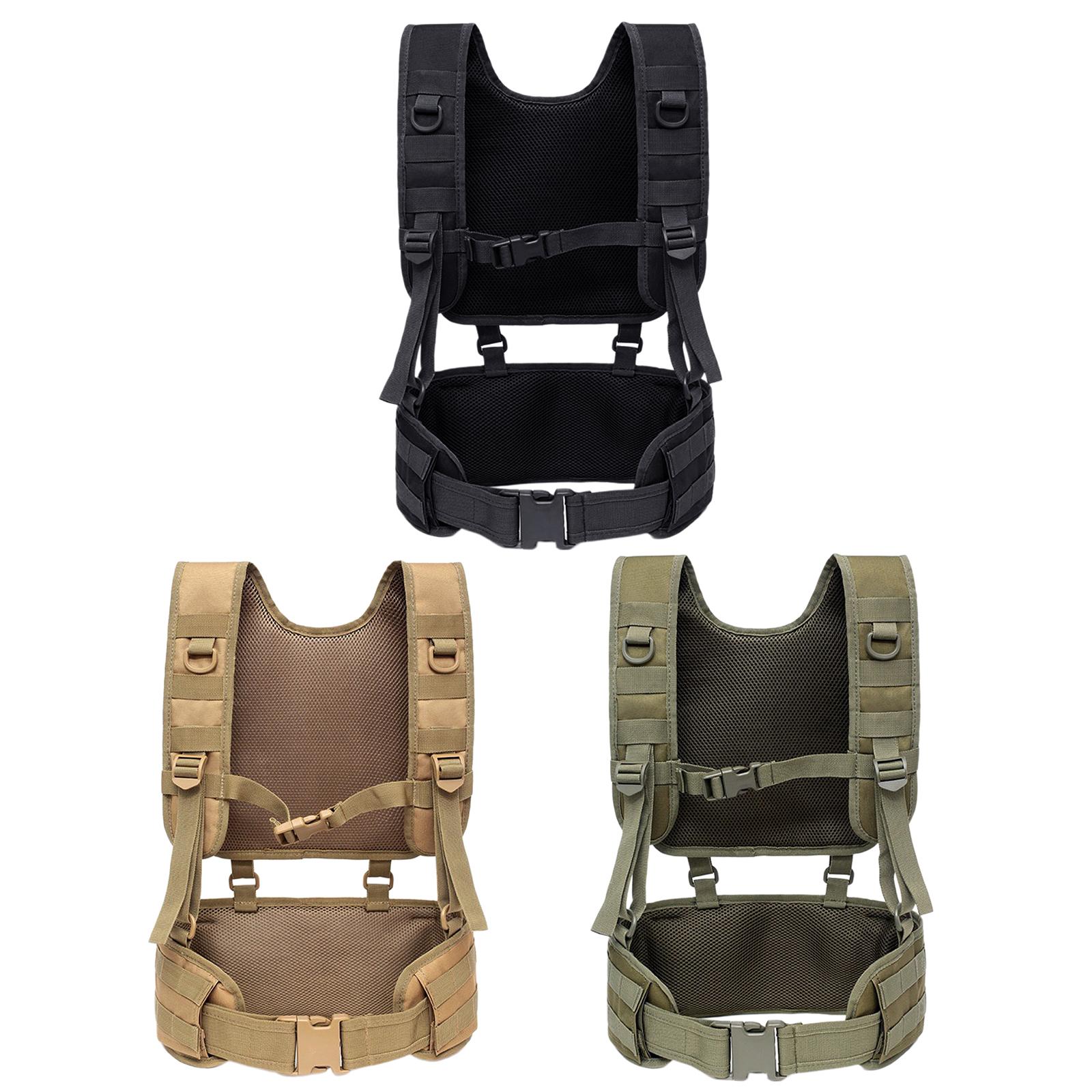 Breathable Tactical Vest Adjustable Modular Game Chest Rig Waistcoat Hiking