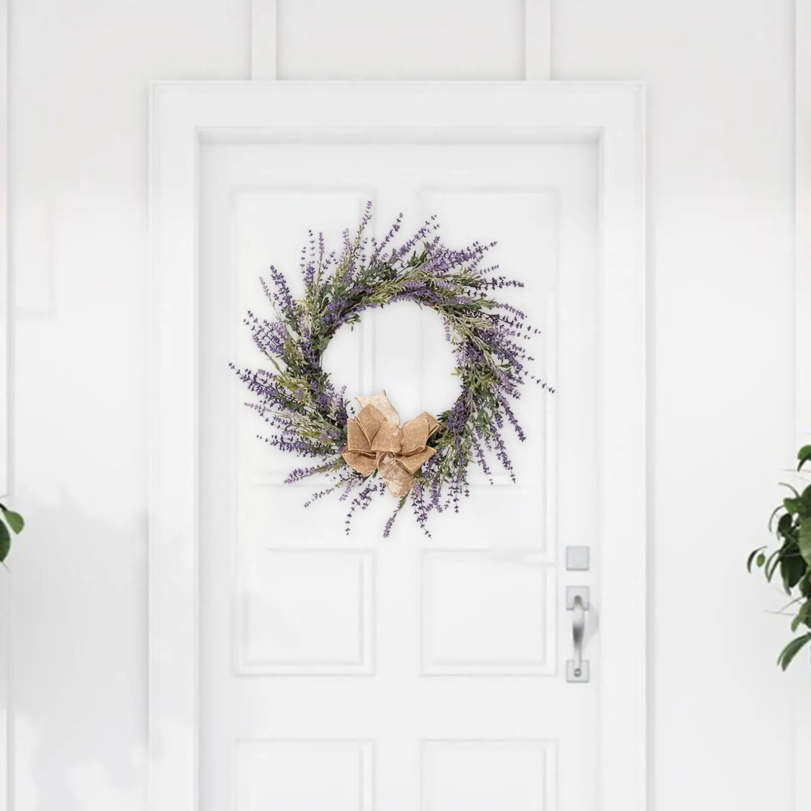 20`` Lavender Wreath Flower Greenery Garland Front Door Hanging Wall Decor