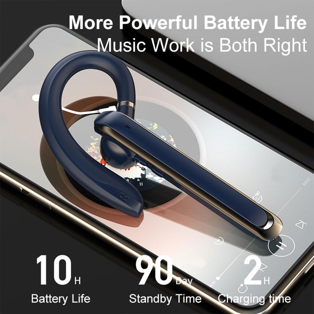 Bluetooth Headset True Wireless Waterproof Built in Mic Noise Reduction Multipoint Connection Lightweight Earphone for Business
