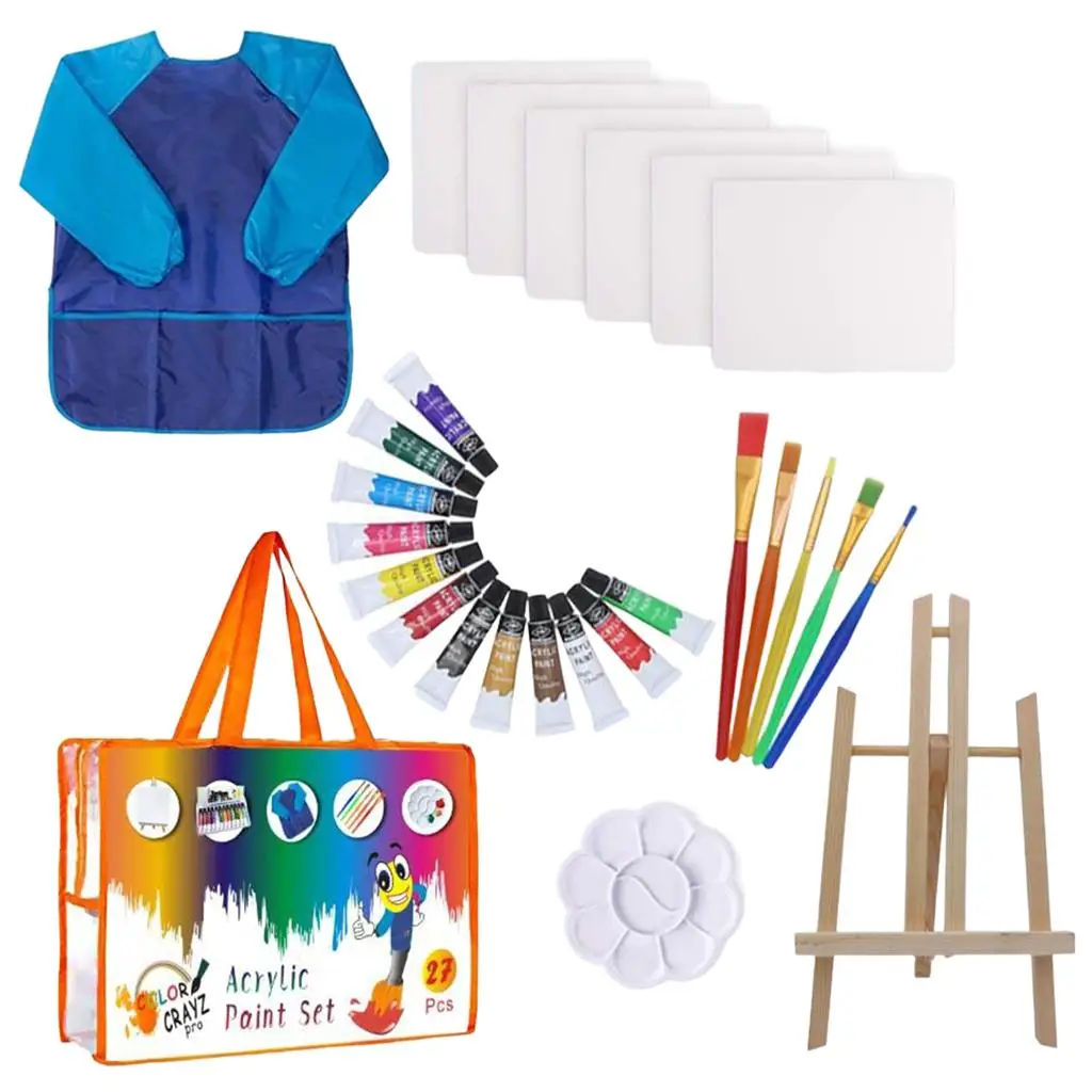 DIY Children Painting Brush Apron Moulds Tools Kit Kids Early Art Education Learning Drawing Graffito Tools Gift