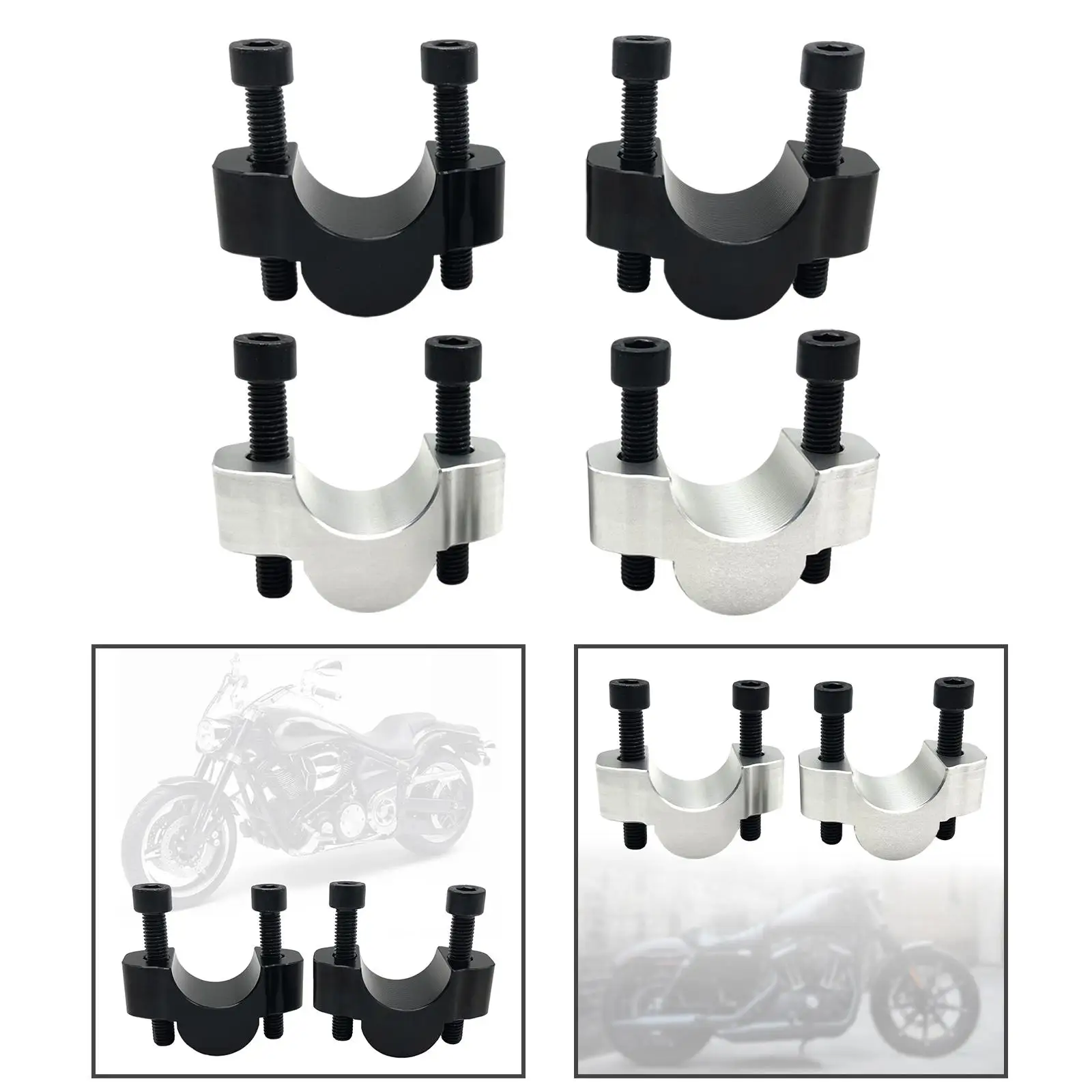 2x Handlebar Risers 20mm Handlebar Riser Extender for Tenere700