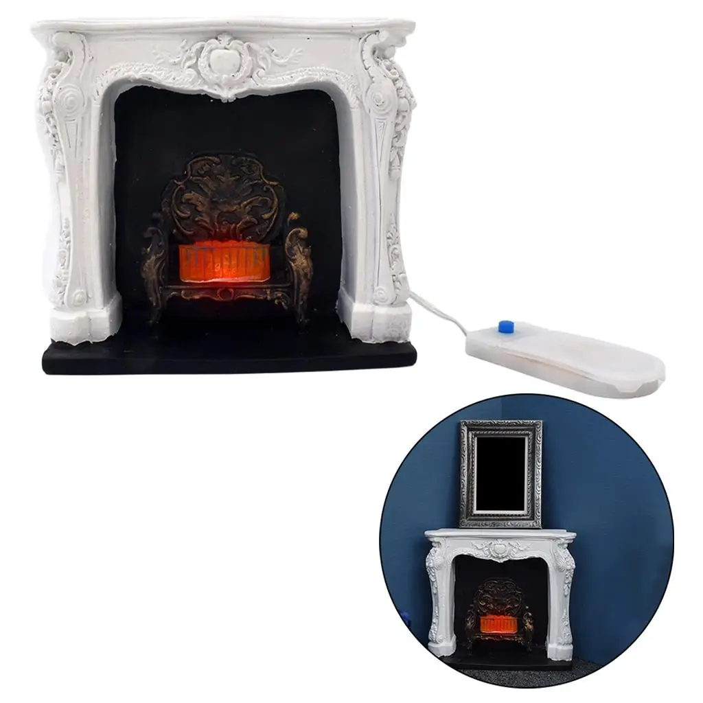 Dollhouse Miniature Classics 12 volt electric fireplace Glowing Embers 1:12scale 
