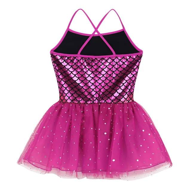 Freebily Vestido Lentejuelas de Danza Ballet para Niña Maillot brillante  Vestido Princesa de Ballet Gimnasia Patinaje Artístico Disfraz de Bailarina