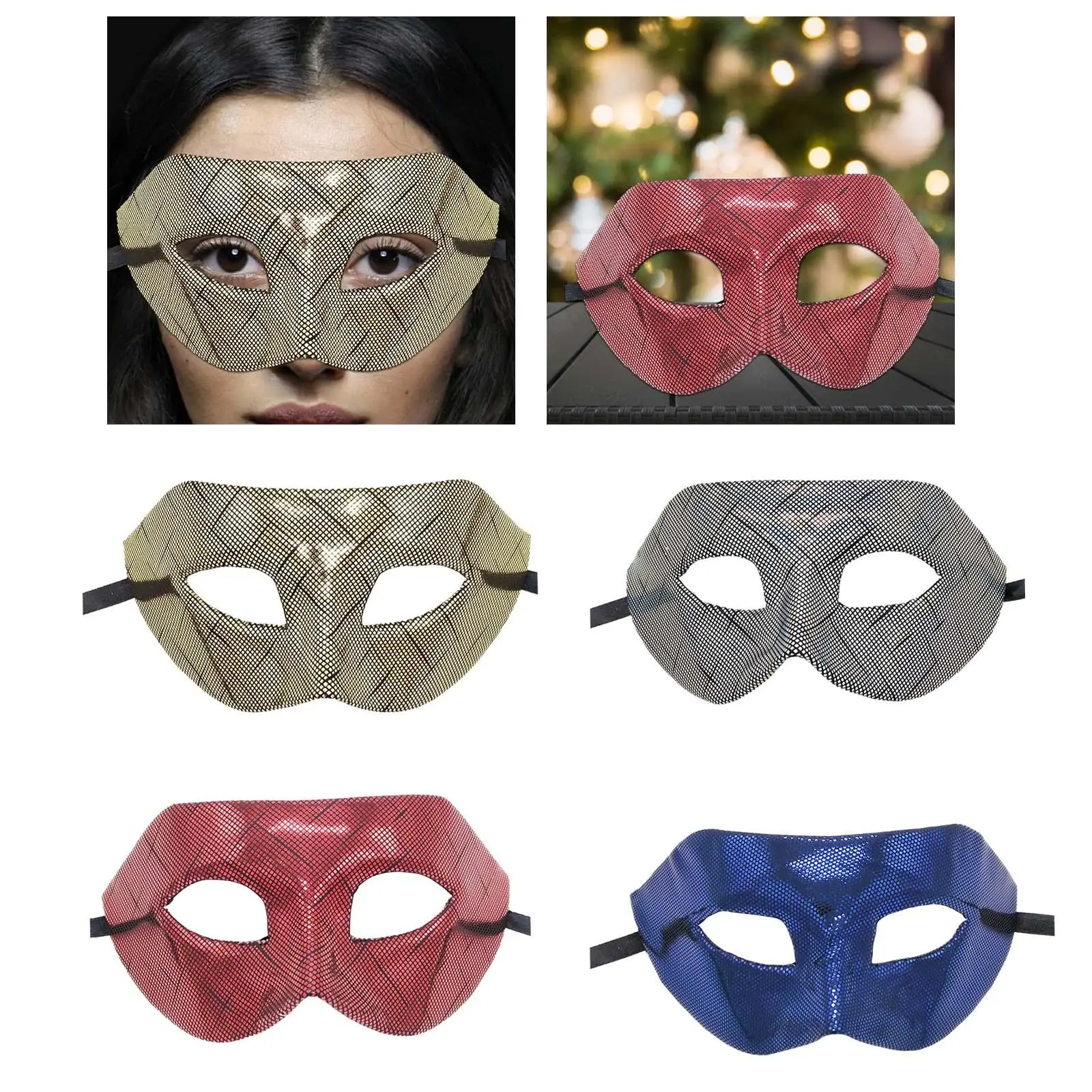 Masquerade Mask Cosplay Eye Mask Half Face Mask for Holiday Fancy Dress