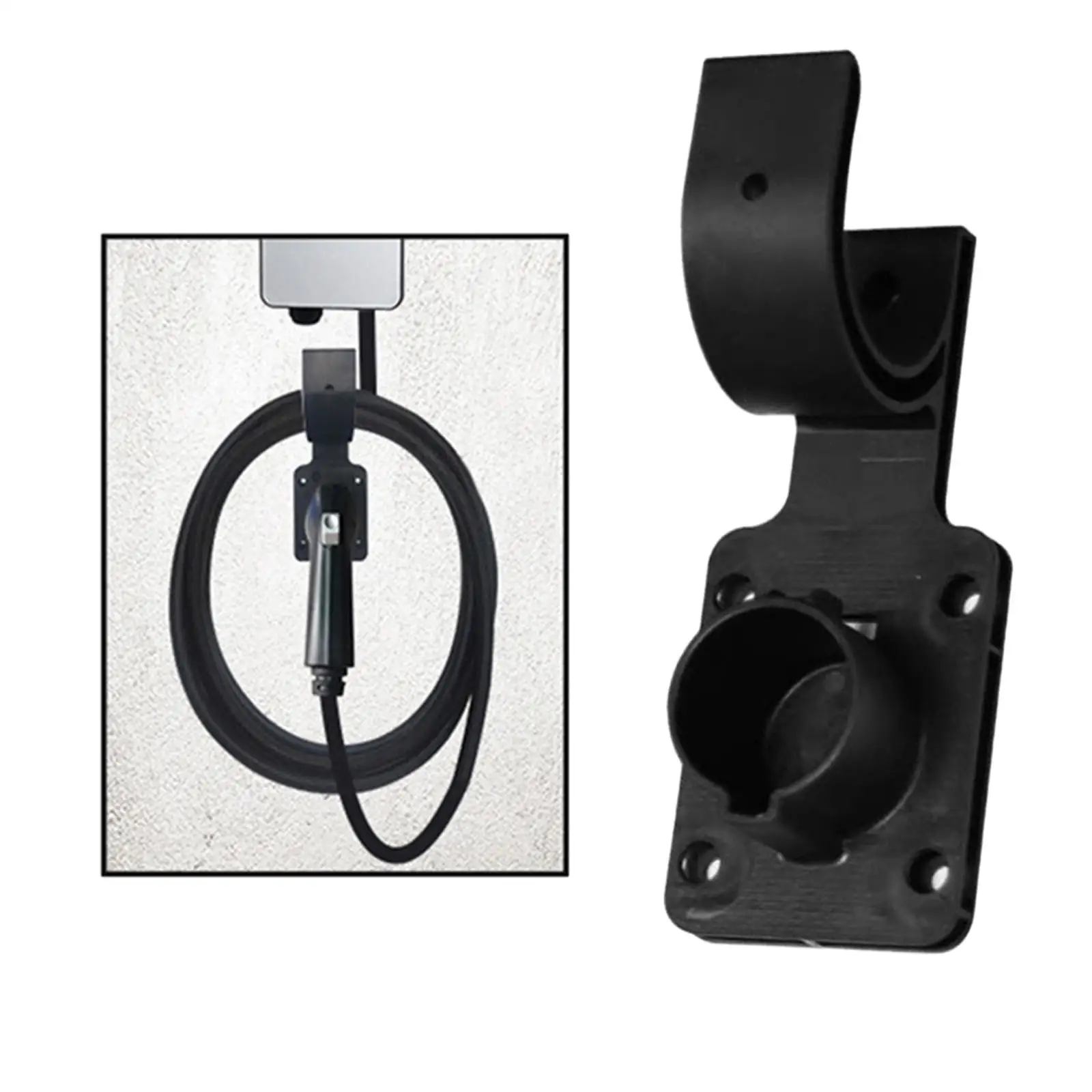 EV Charger Holder Easy Installation EV Charger Cable Holder Gun Head Socket Fit for Electric Car