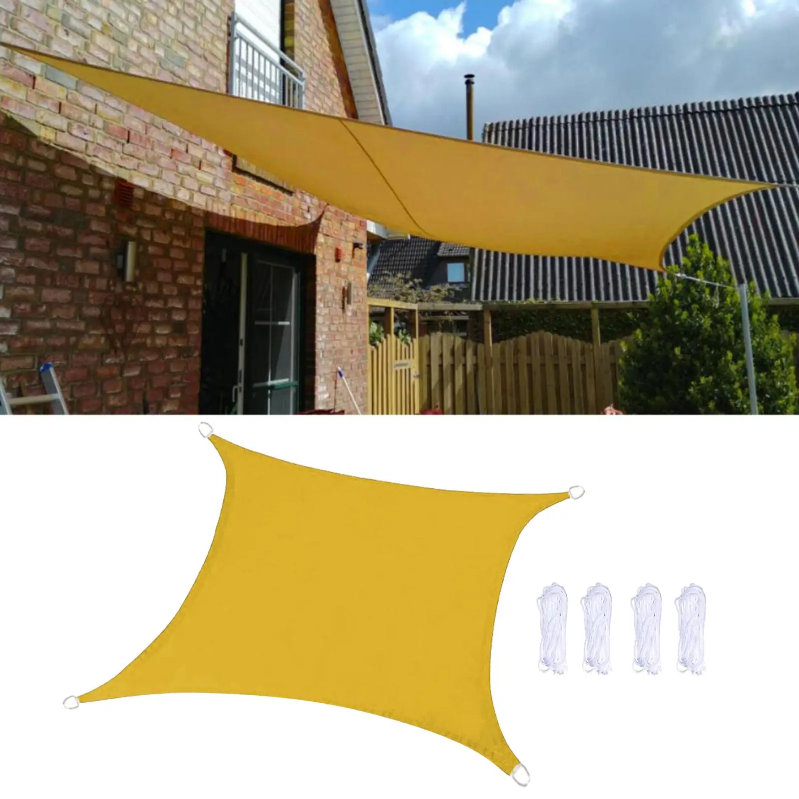 Rectangle ,  Double Layer Resistant   Canopy Tarpaulin for Outdoor patio and garden, Backyard Activities