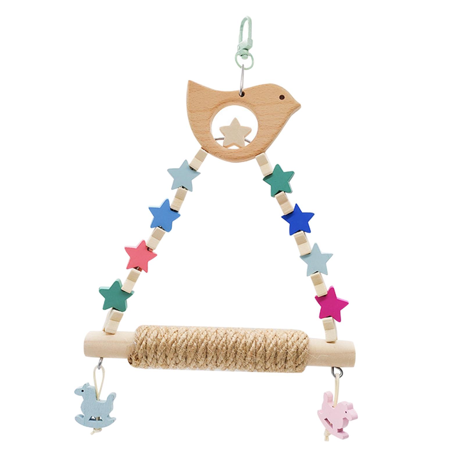 Parrot Swing Toy Budgie Lightweight Bird Toy for Parakeet Macaw Hanging Toy