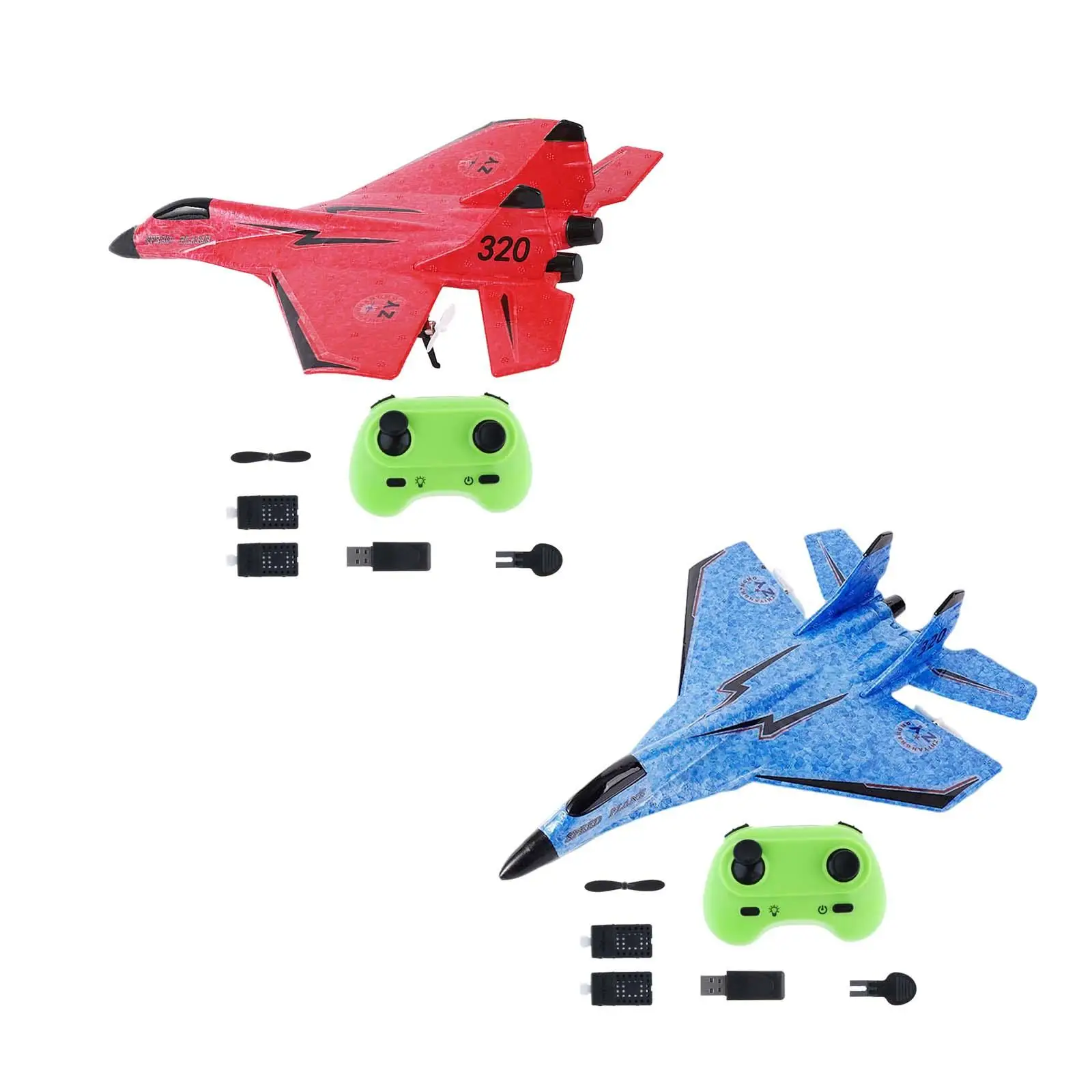 RC Fixed Wing Plane Portable Outdoor Toys Ready to Fly with Light Remote Control Airplane for Adults Beginner Kids Boys Girls