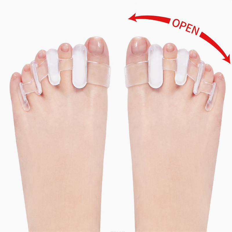 Best of Silicone Toes Separator Bunion Bone Ectropion Adjuster Toes Outer Appliance Foot Care Tools Hallux Valgus Corrector Reviews & Tips - Image 4