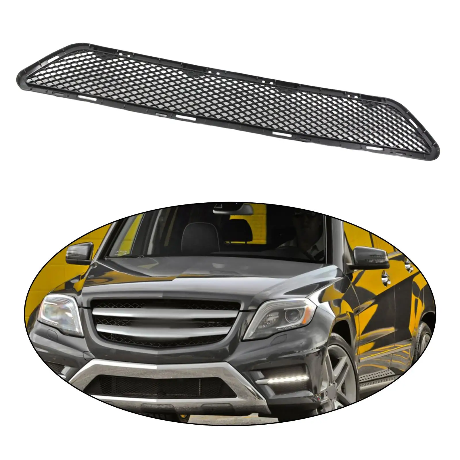 Front bumpers Lower Grill Black Molding Trims Front bumpers Lower Center Grill Cover for x204 Facelift Accessories Replacement
