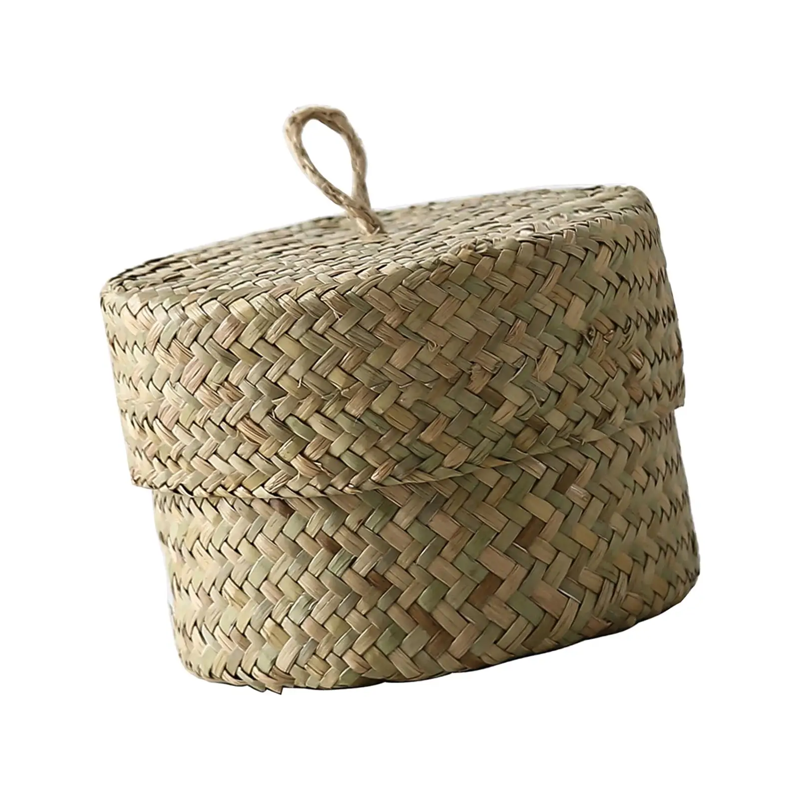 Storage Box Seagrass Organizer Flower Box Seagrass Storage Basket for Office