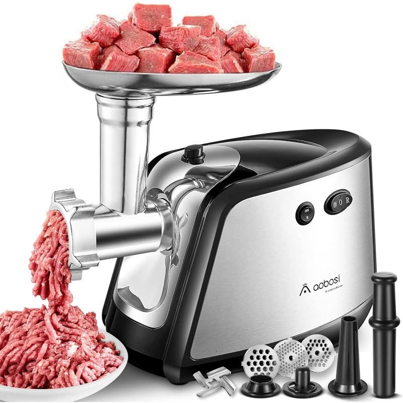 Title 10, Meat Grinder Electric AAOBOSI Meat Mincer Machi...