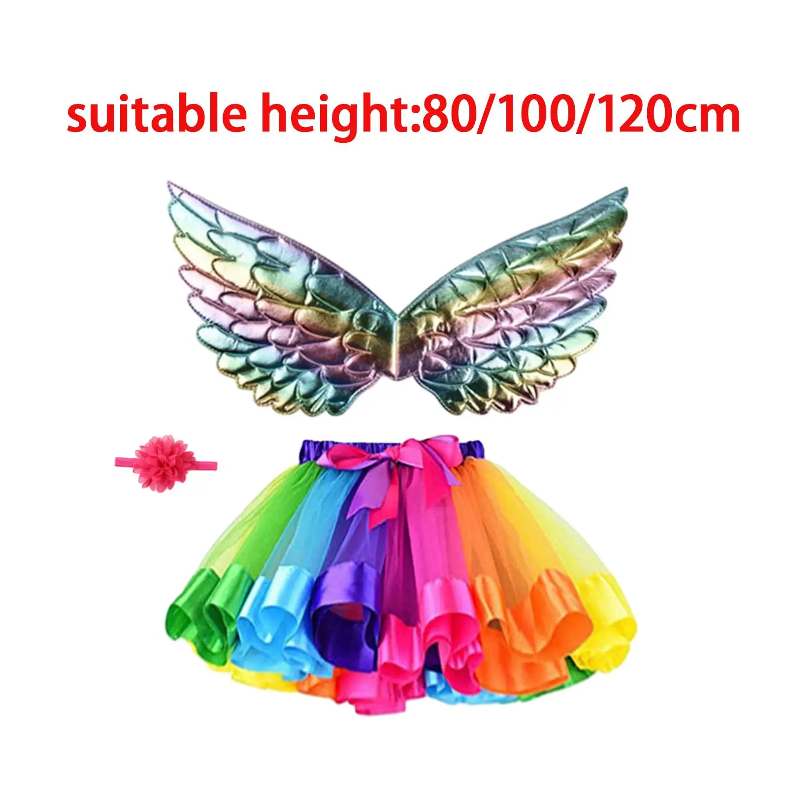 Girls Fairy Costume Cosplay Wing Butterfly Wing Costume Skirt Apparel Outfit Princess Cosplay for Carnival Festival
