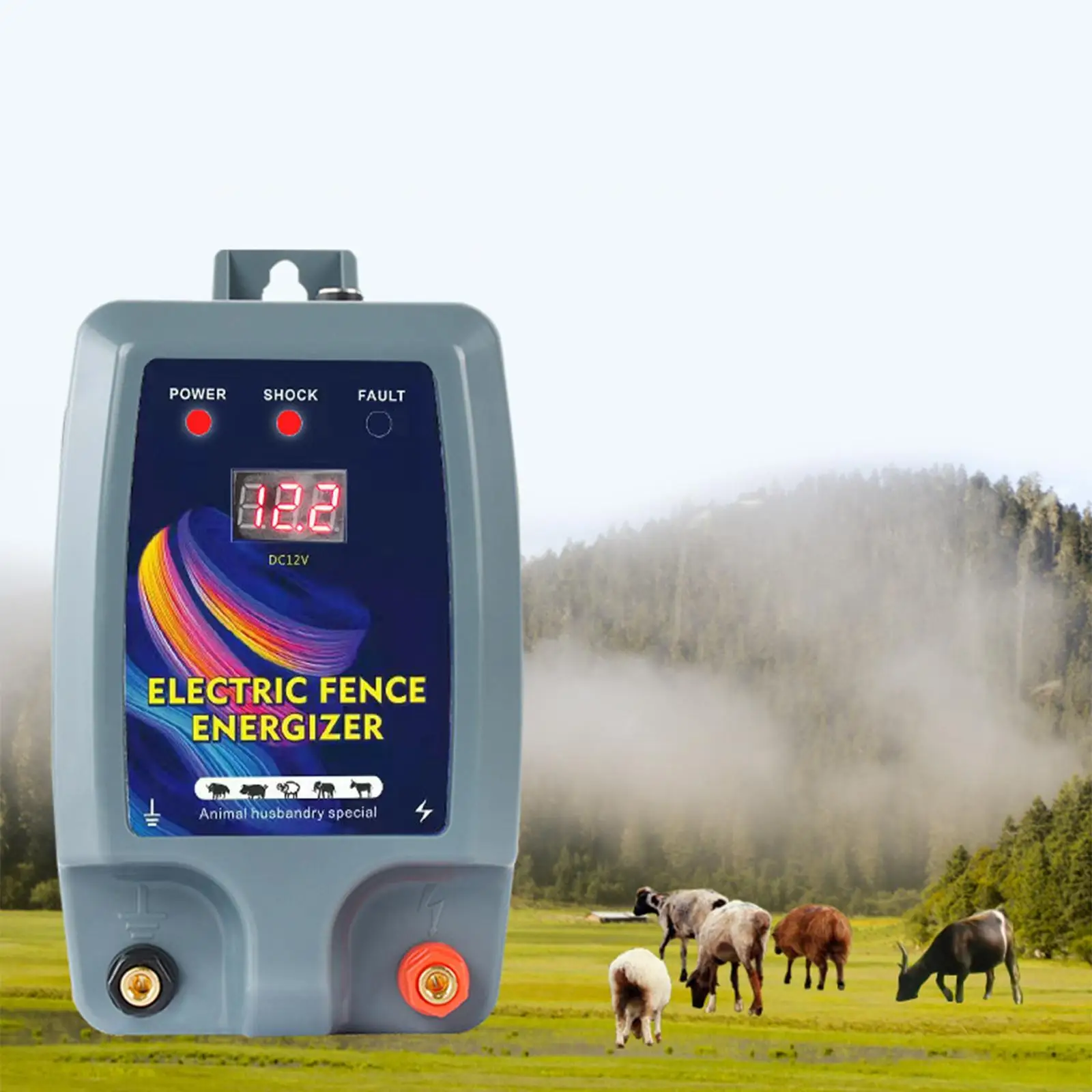 Electric Fence Energiser Controller High Voltage Pulse Waterproof Prevent Beasts for Livestock Fencing Supplies Poultry Fencing
