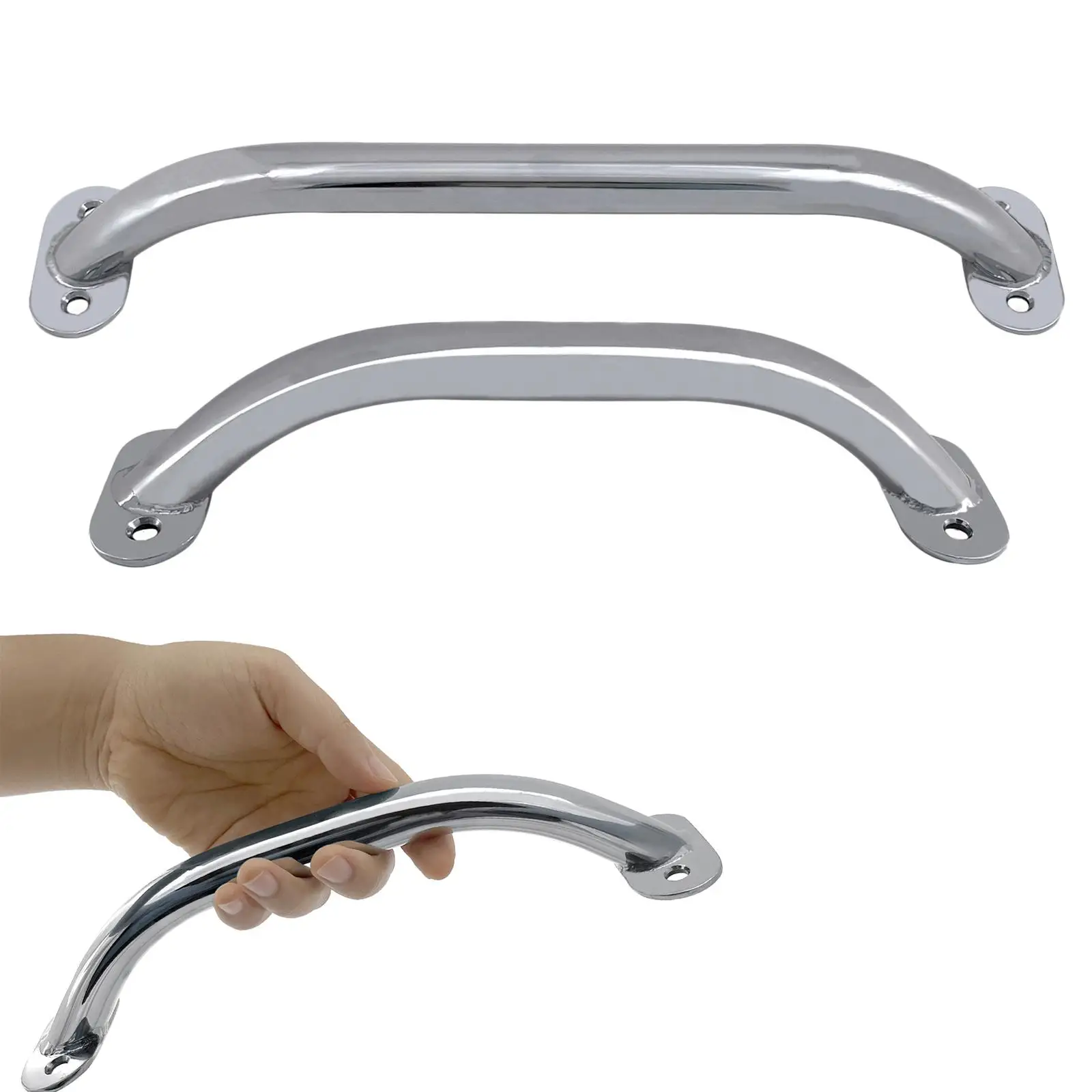 Stainless Steel Boat Grab Handle, Polished Marine Handrail, Hardware Grab Bar for Marine RV Yacht Boat Accessories