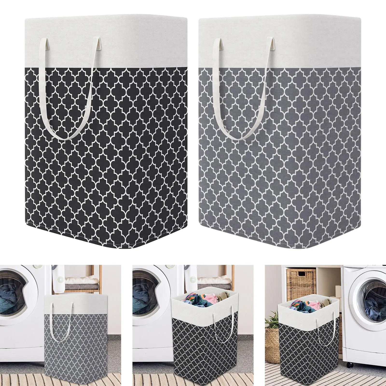 75L Clothes Hamper Foldable Laundry 15.7x11.8x24inch for Bedroom