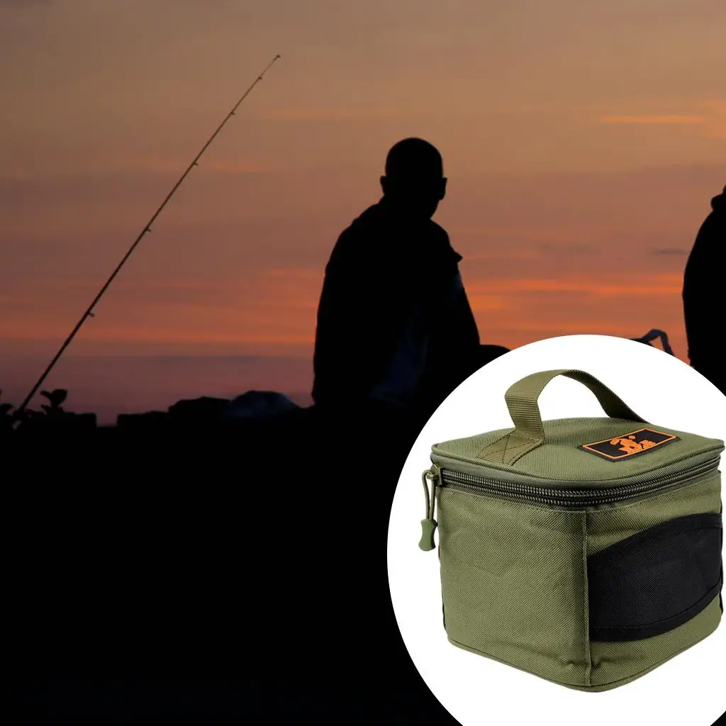 Deluxe Zip Up Reel Bag Cases for Carp Pike Sea Fishing with Carry Handle 7 x 8 x