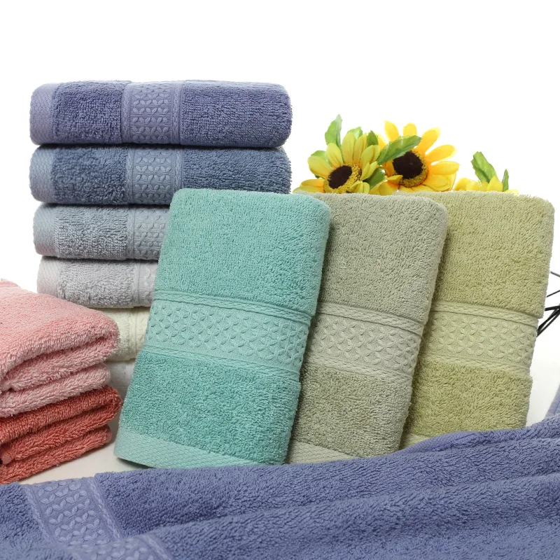 100% Cotton 33*72cm Face Towel Absorbent Pure Hand Face Cleaning Hair Shower Microfiber Towels Bathroom Home Hotel for Adults