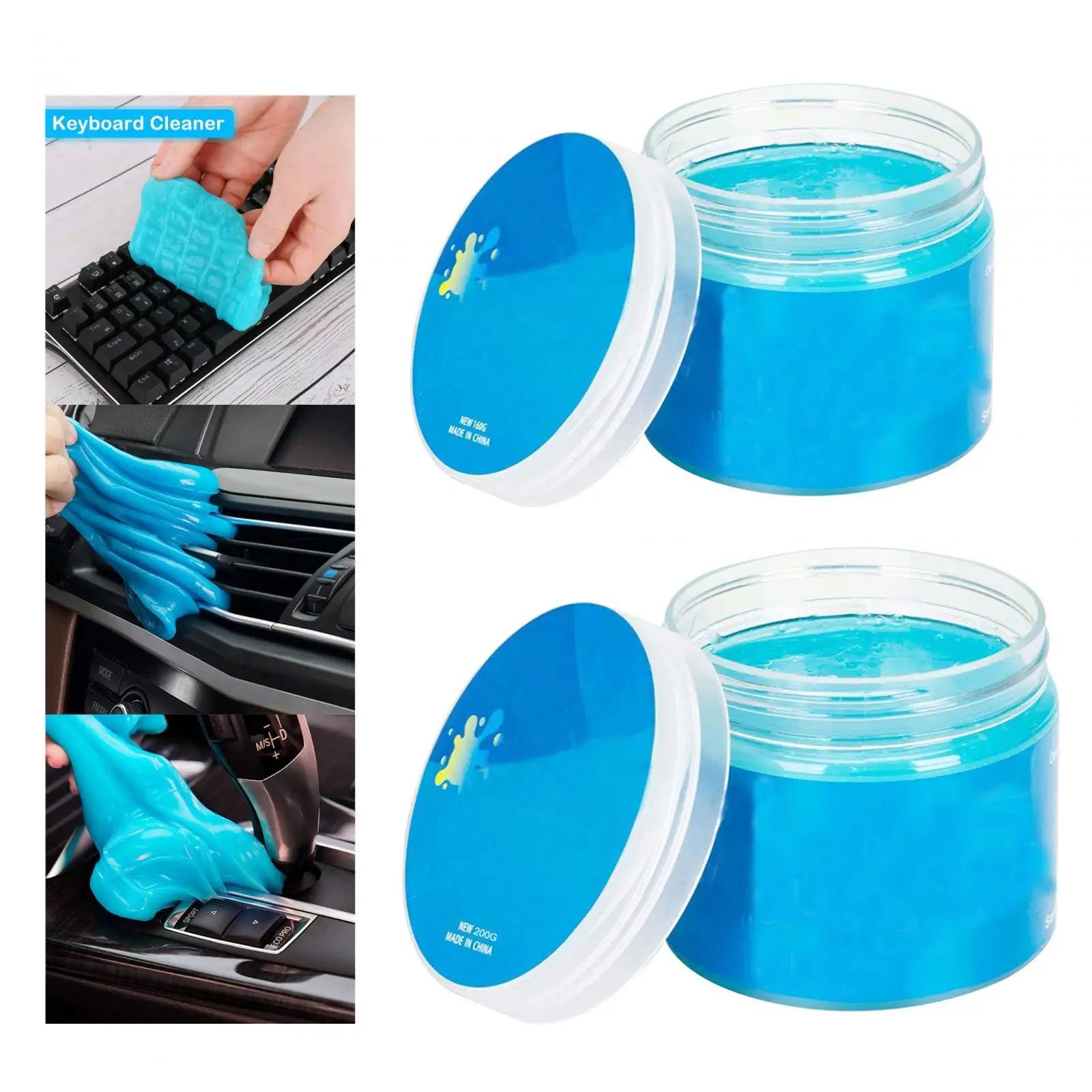 Cleaning Gel for Car, Reusable Automotive Detailing Tool Keyboard Cleaner Gel for Car Air Vent Laptops PC Cameras Dashboard