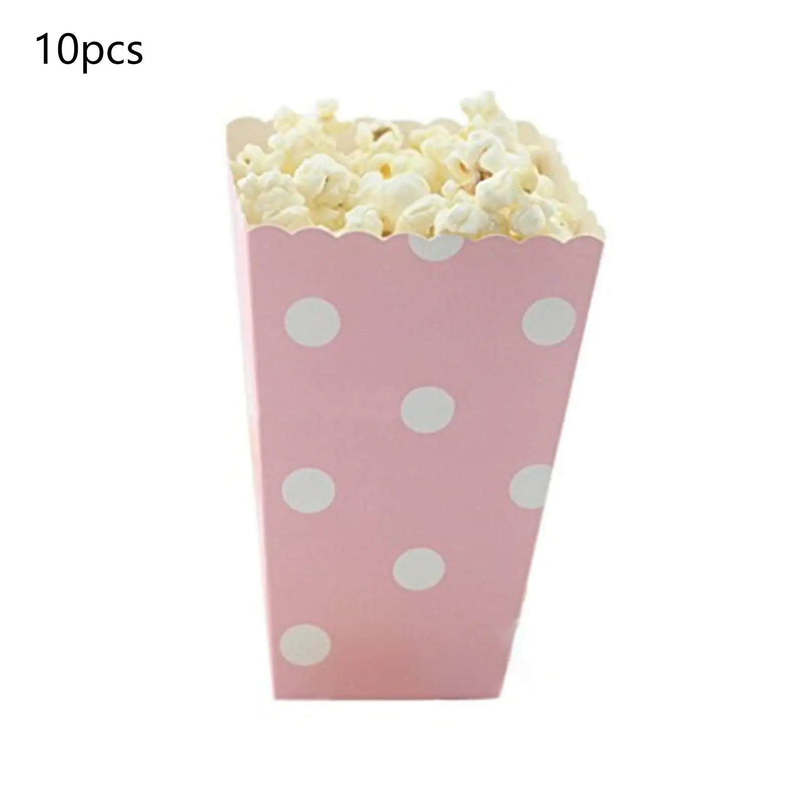 12pcs Popcorn Boxes Paper Gift Candy Bags Containers for Family Movie Night Theaters Festivals Party Wedding Supplies