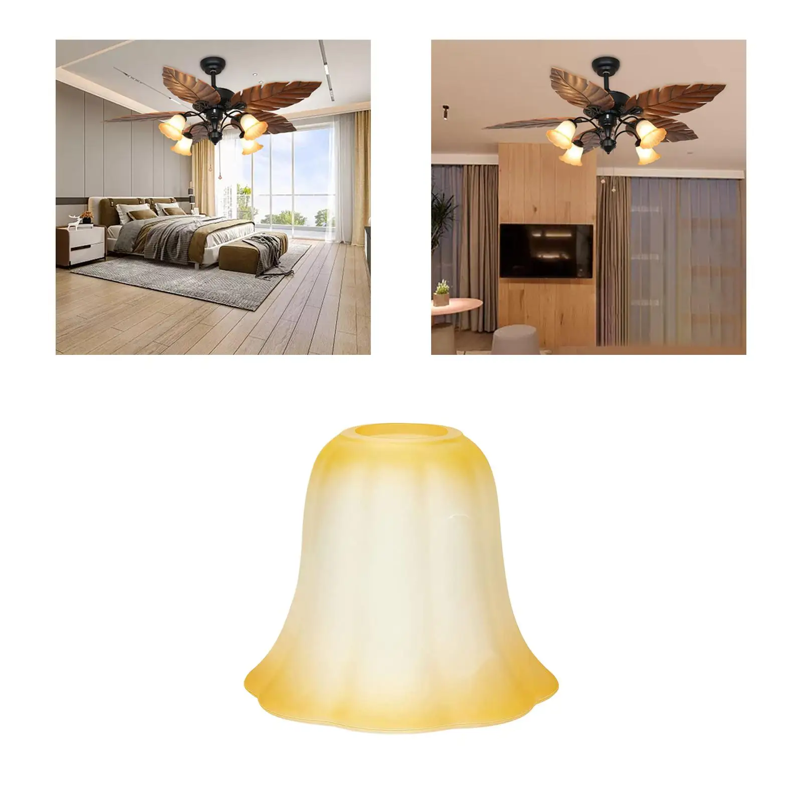 Bell Shaped Ceiling Light Fixture Cover Droplight Frosted Glass Lamp Shade