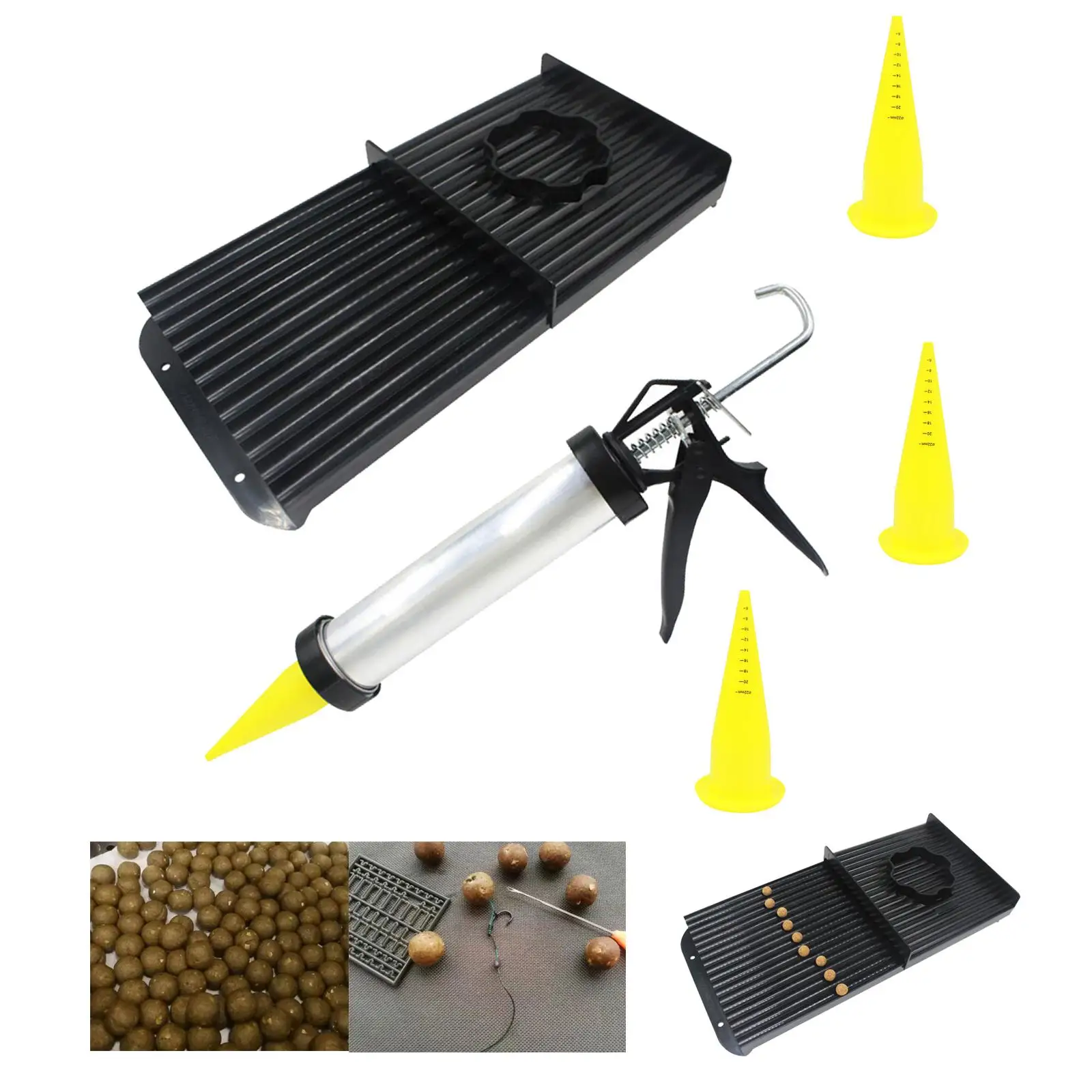 Sausage Bait Boilie Tube Bait Table with 3 Nozzles Jigs Lures Carp Lure Making Bait