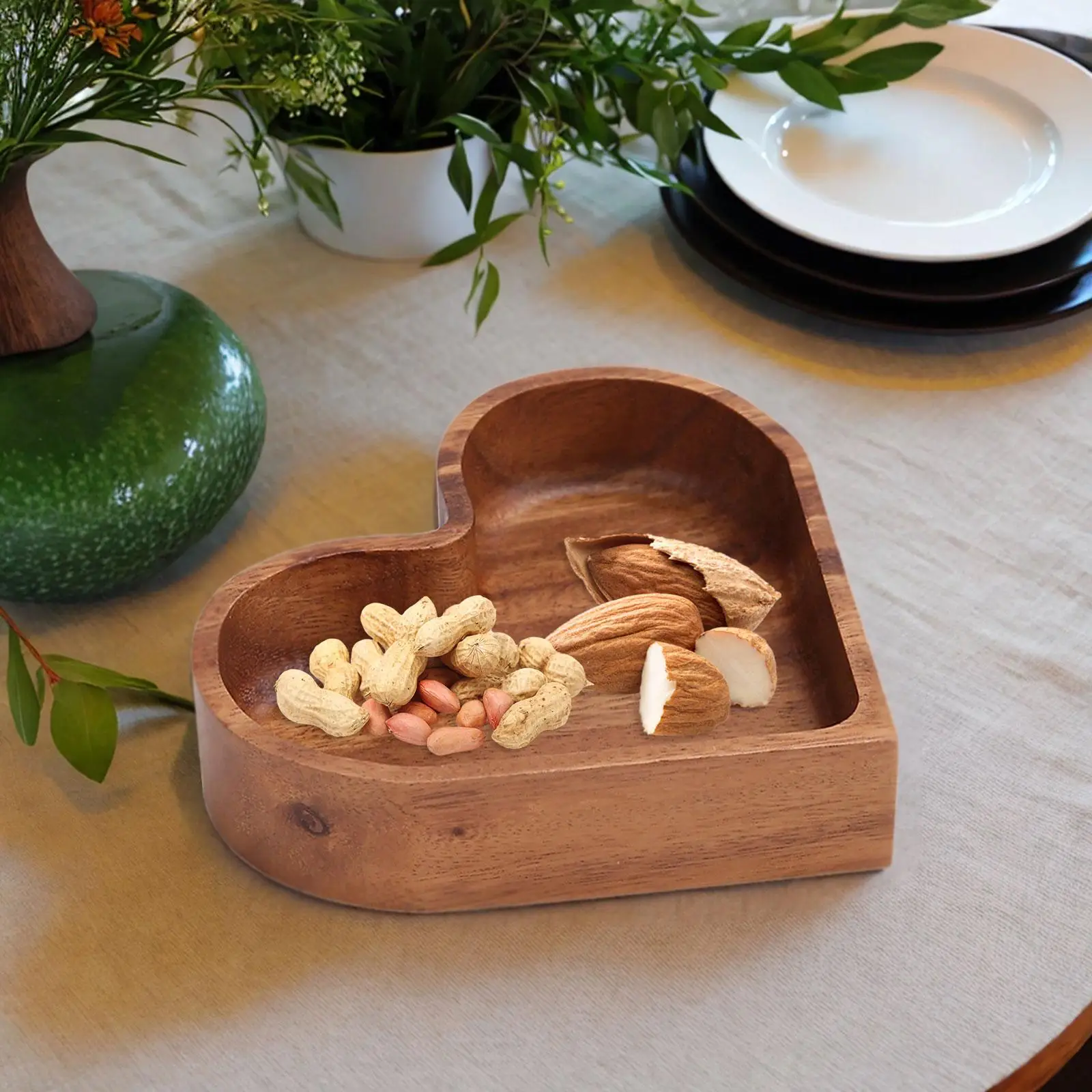 Wooden Serving Platters Tray for Food, Ottoman, Party Restaurant Hotel Supplies Dried Fruits Tray Desk Topper Dessert Tray