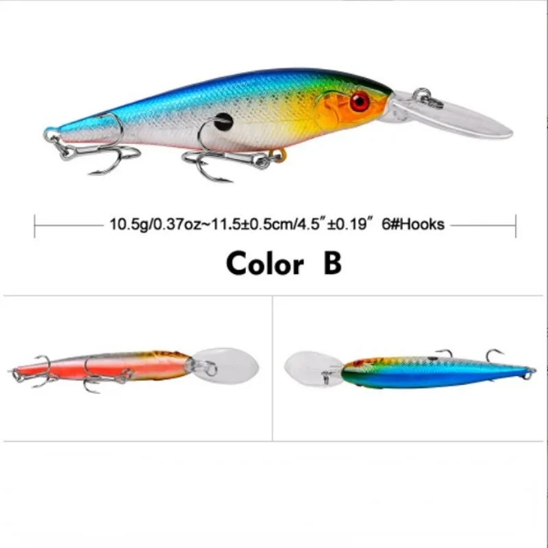 Señuelo de pesca colorido con 6 ganchos para captura efectiva