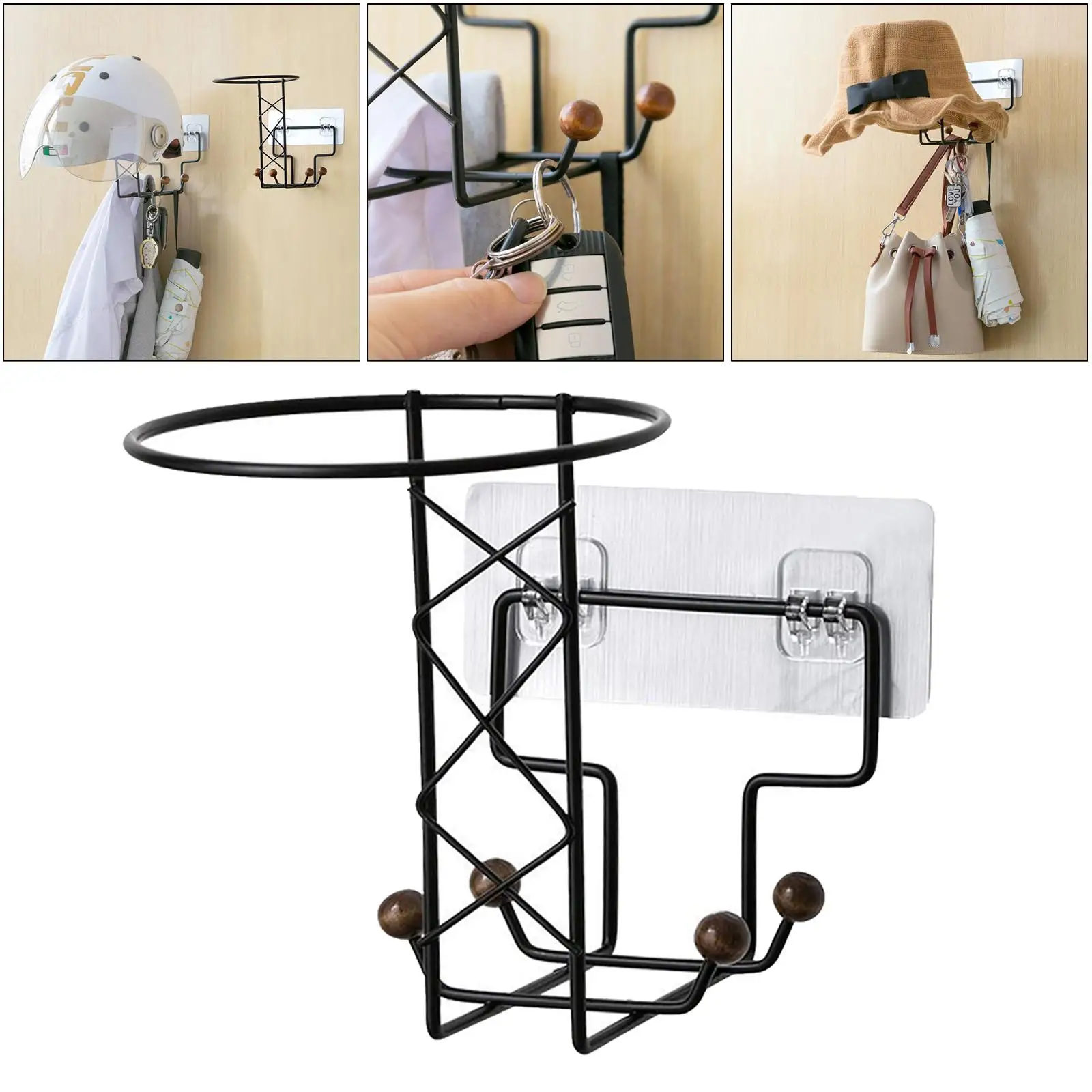 2x  Hanger - Motorcycle  Storage Holder, Wall Mount Entryway Hanging