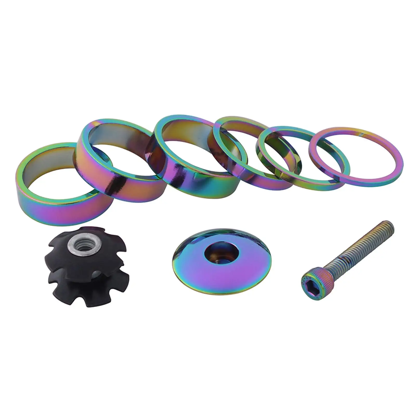 6Pcs Bicycle Headset Spacers 1-1/8