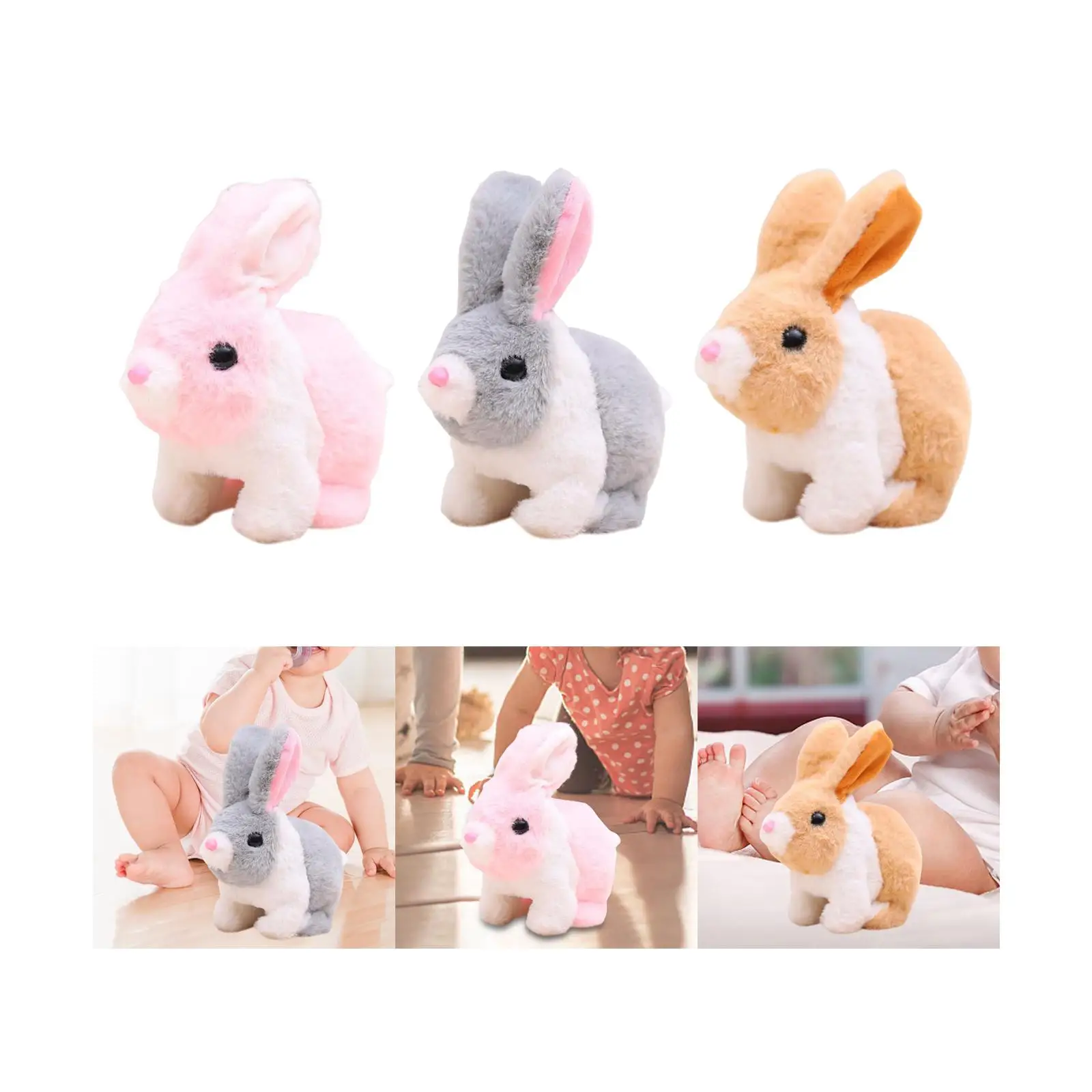 Electric Bunny Toys Wiggling Ears Early Education Novelty for Bedtime Friend