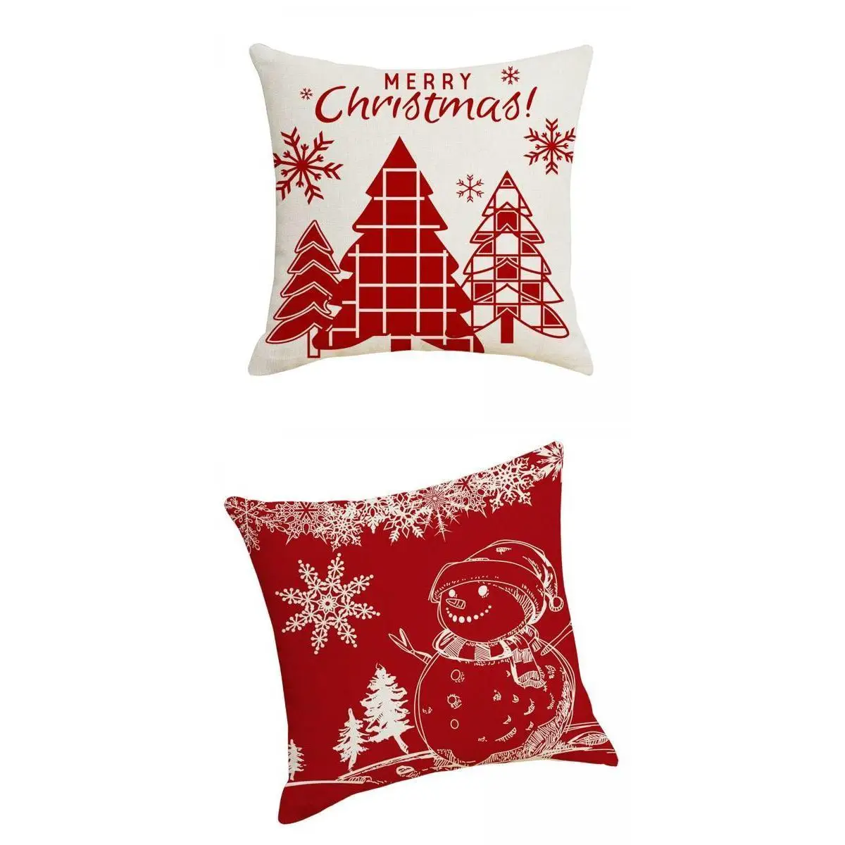 2 Pieces Pillow Cover Protective Christmas Pillow Case for Restaurant 