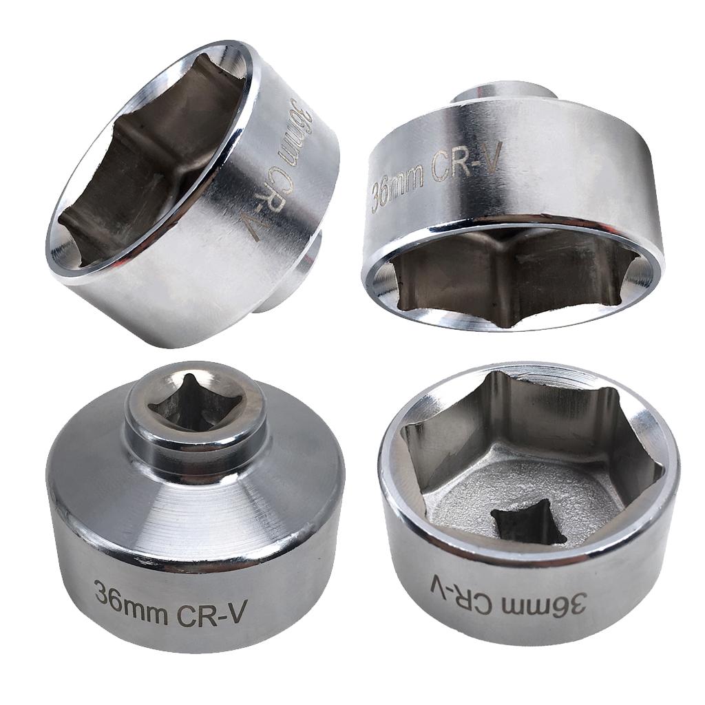 Oil Filter Wrench – 36mm Metric, Low Profile, Steel – Socket Tool to Remove Cartridge Style Housing Canister Cap