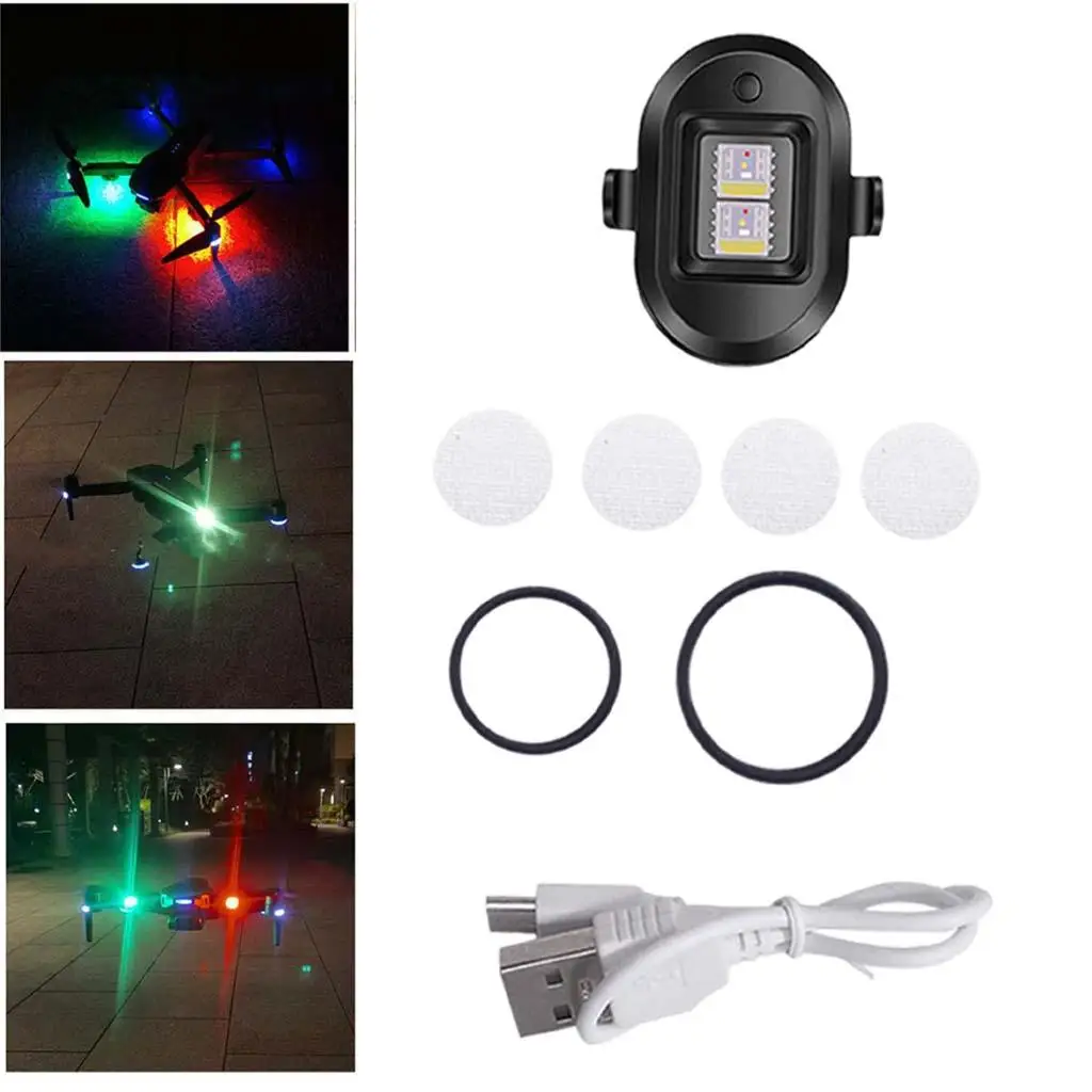 Drone Strobe Lights, Anti-Collision Lighting, Lightweight Long Battery Life RGB LED Lights for DJI Mini/ Mavic Air 2/ Pro Drone