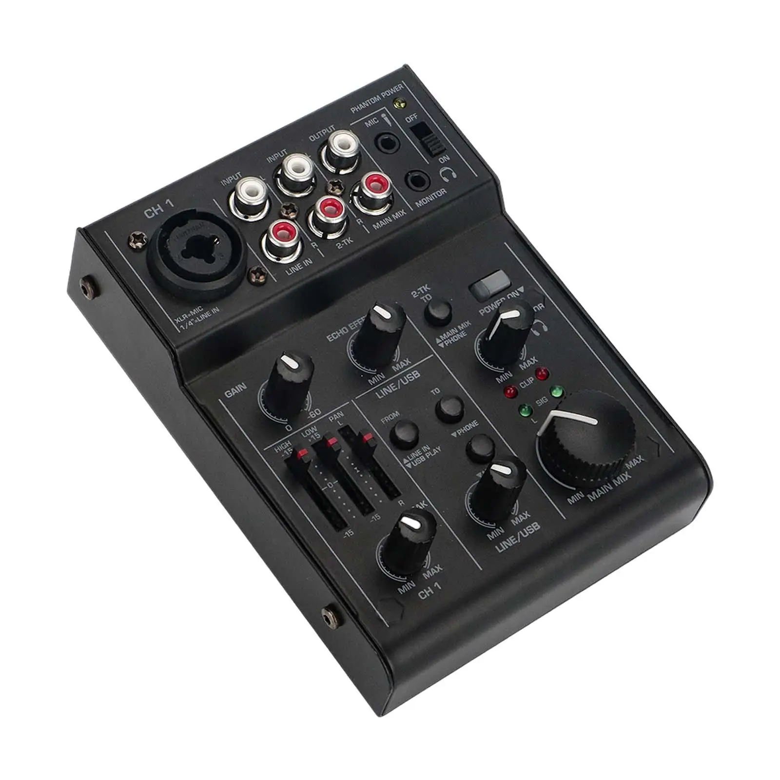 Digital Mixer Professional Universal Interfaces Mini Audio Mixer for Microphone Laptop Power Amplifier Mobile Phone Computer