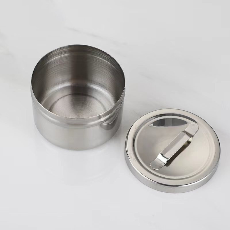 1 Piece Medical Alcohol Round Box 304 Stainless Steel Cotton Can Barrel Laboratory Instruments And Tools Storage Tank With Cover