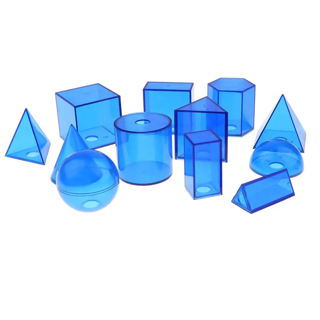 12 Pieces Geometric Solids - 3D Geometry Exploring  Visual