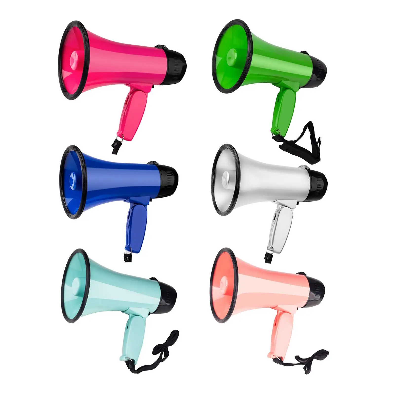 Handheld Bullhorn Megaphone Lightweight Bullhorn Speaker Voice Recording 25W for Basketball, Football, Outdoor ,