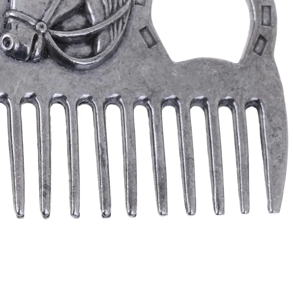MagiDeal Stainless Steel Polished Horse Pony Grooming Comb Tool Currycomb Accessory