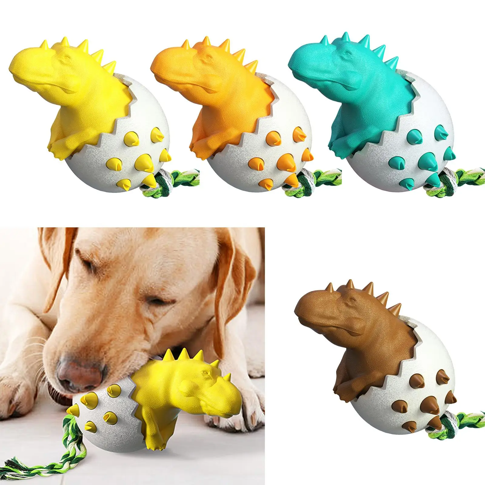 Durable Dog Chew Toys Bite Resistant Interactive Toys Dinosaur Pet Teething Toys Dog toy for Small Medium Large Dogs Dogs Puppy