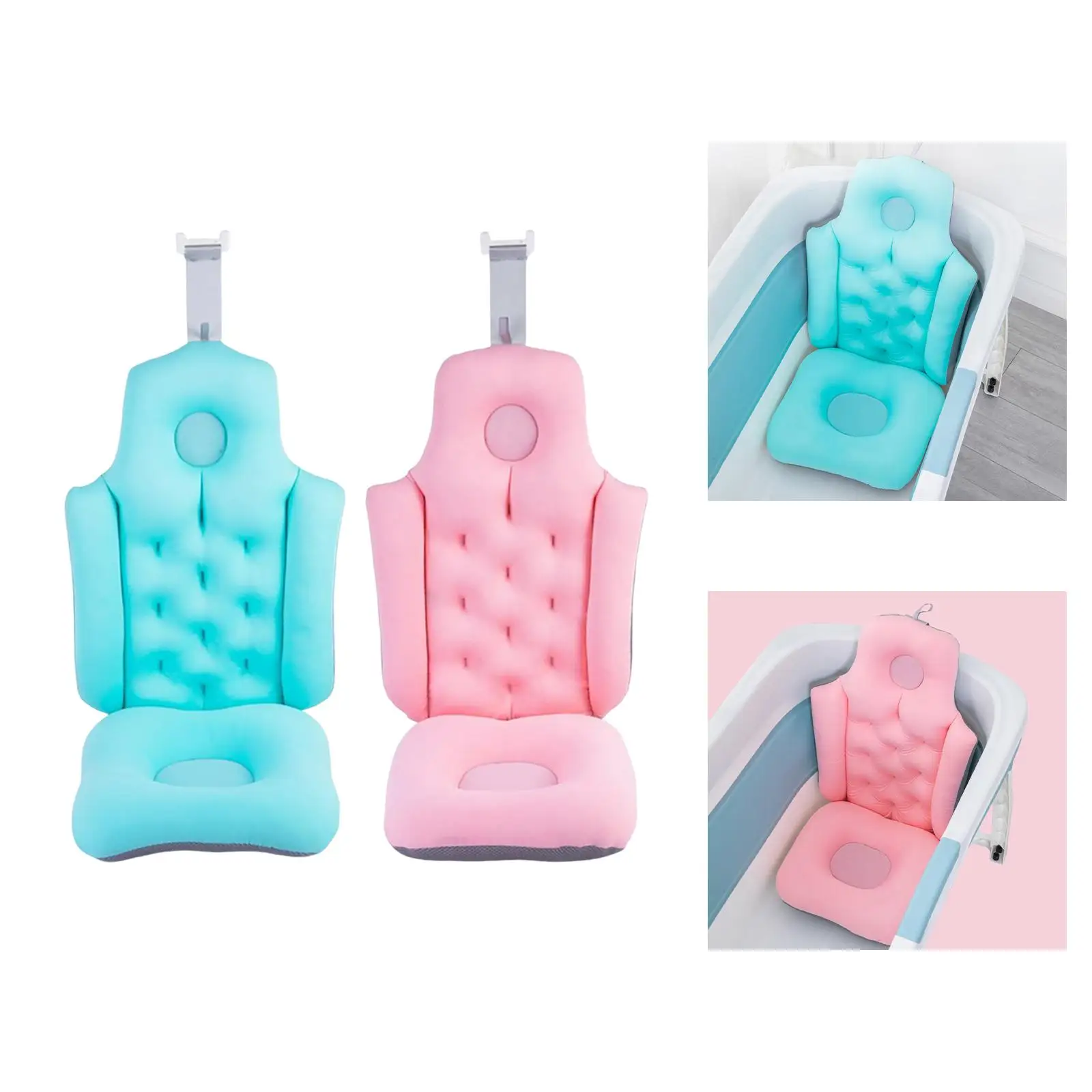 Full Body Bath Pillow Accessories Bath Cushion Waterproof Neck Support Breathable Shower Pillow SPA Bathtub Pillow for Tub