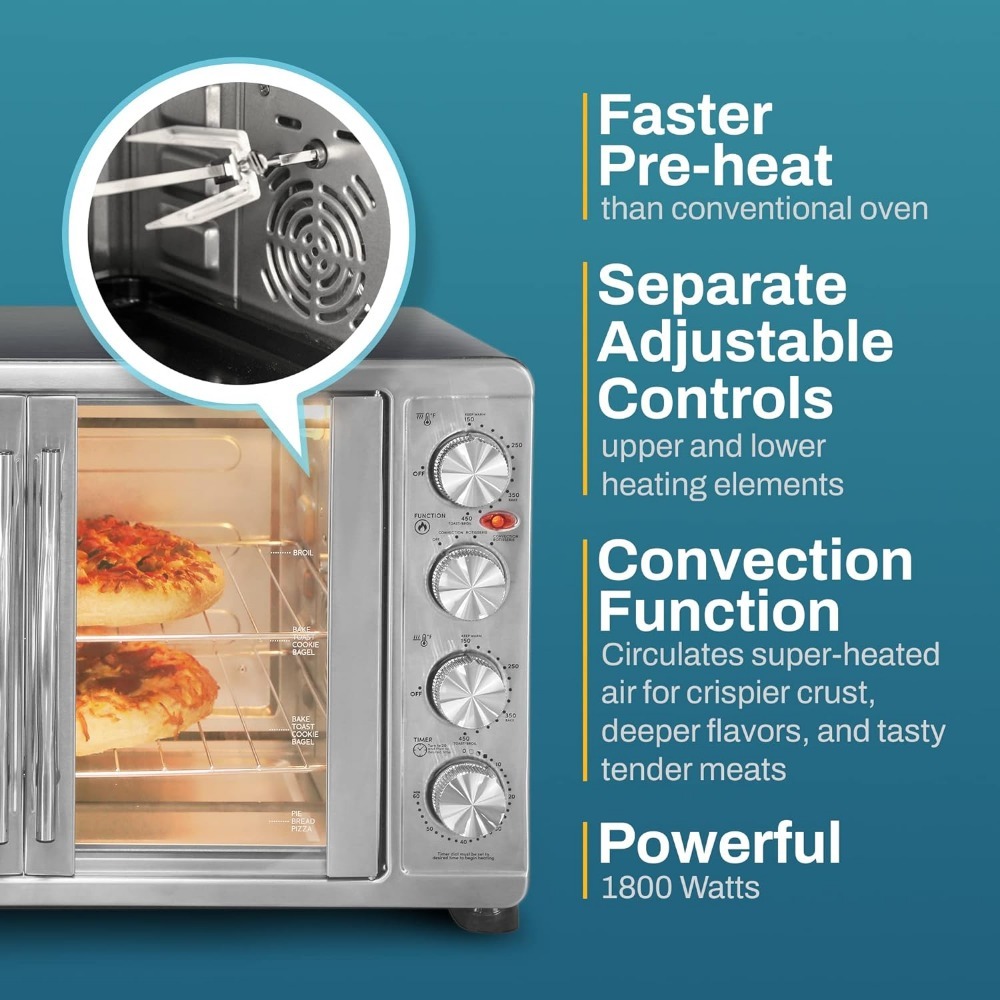 Title 3, 18-Slice Convection Oven 4-Control Knobs, Bake ...