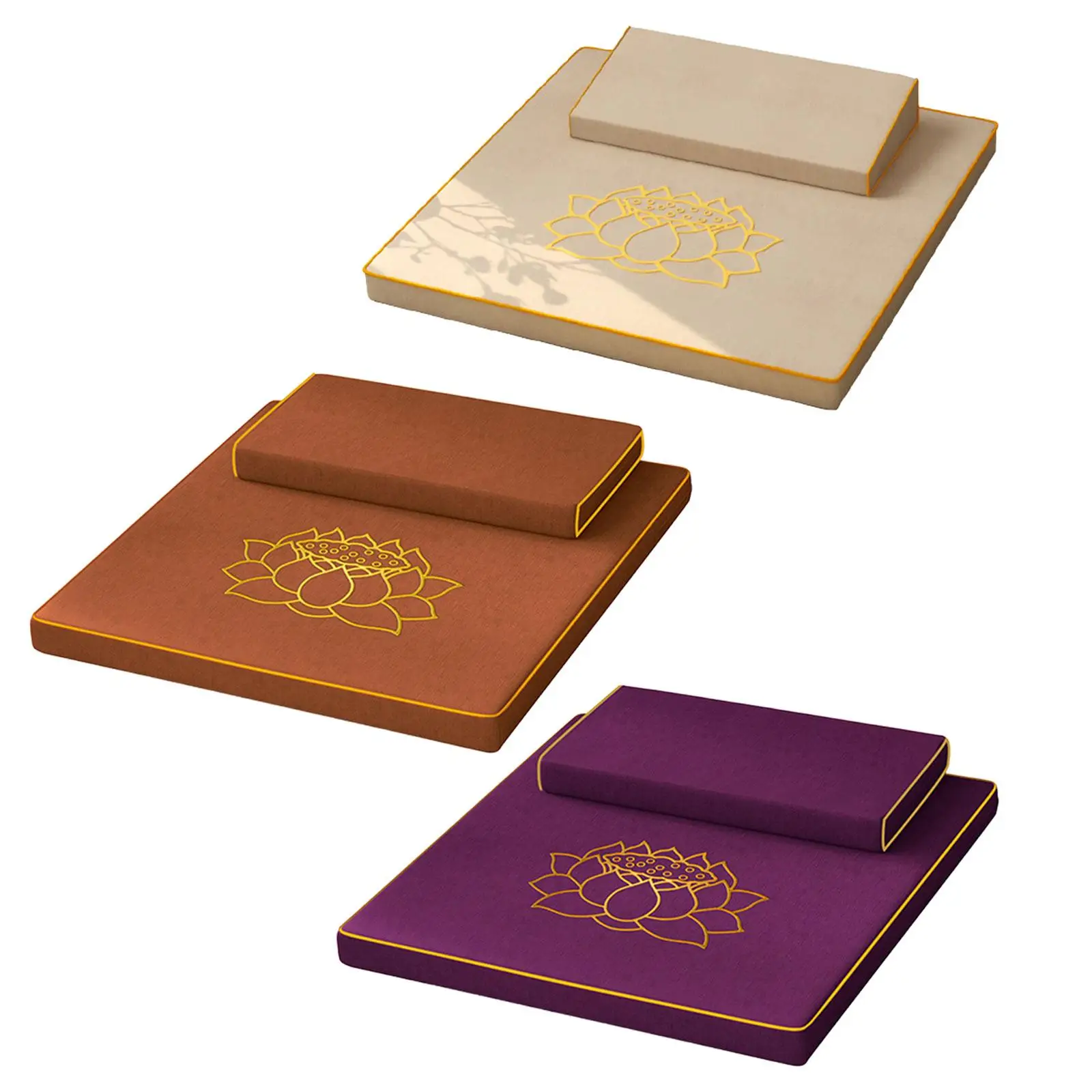 2x Large Rectangular Pad Washable Cover Yoga Mats Meditation Accessories