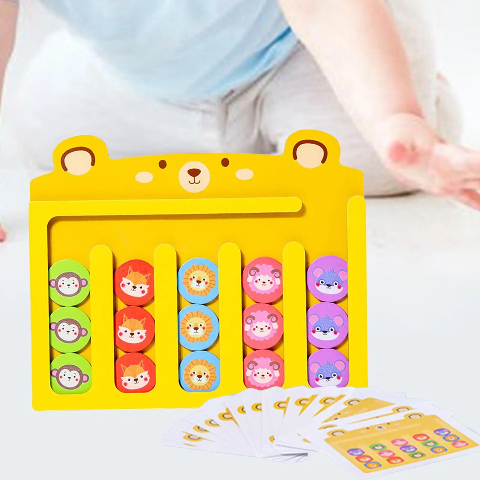 Slide Puzzle Color Shape for Sorting Colors and Shapes Sliding Puzzle Toy