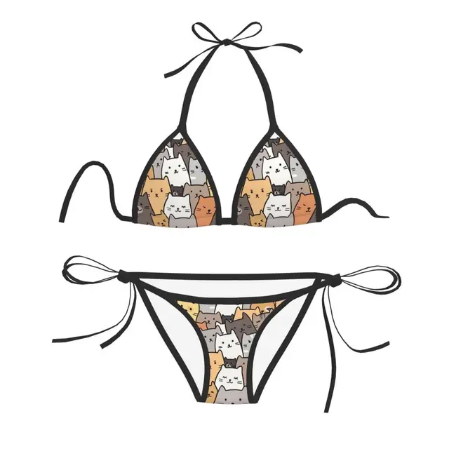 Hot Sexy Pussycat Panties 3D Cat Print Underwear Clothes Funny Female Anti  Emptied Women Briefs white/