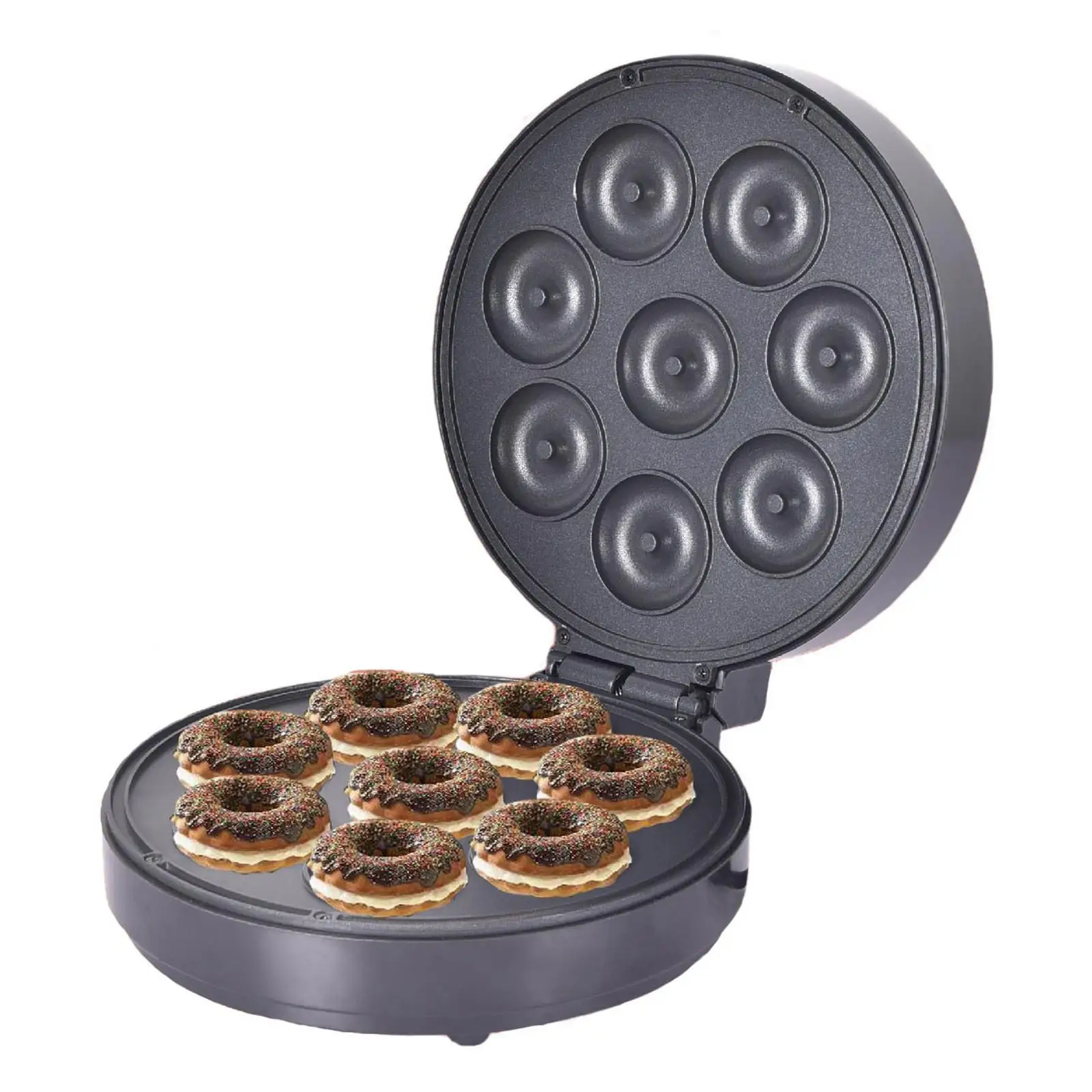Donut Maker Snack with Reminder Light Waffle Doughnut Machine for