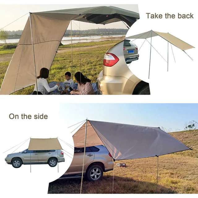 Auvent de toit de voiture, abri de voiture, tente de Camping Portable  imperméable UV, auvent de pluie - AliExpress