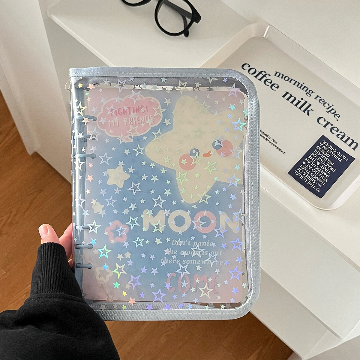 A5 Stern Transparente Abdeckung Binder Fotokartenhalter Idol Kpop Fotoalbum Foto Sammeln Buch Reißverschlusstasche Aufbewahrung Schulbriefpapier – Detail 8