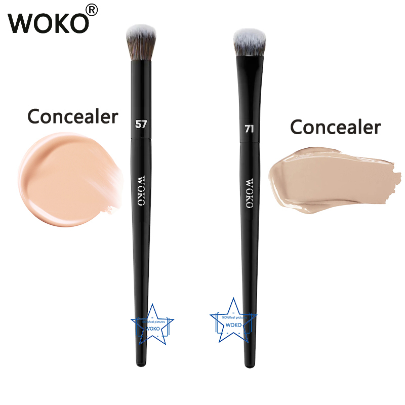 Best of 57 PRO Concealer Blending Brush Liquid Concealer Buffer Brush PRO 71 Professional Angle Shadow Cream Concealer Makeup Brush Reviews & Tips